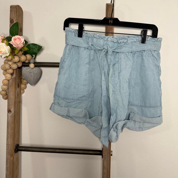 Aerie Light Wash Drawstring Pull On‎ Shorts Size Medium NWT - Picture 3 of 7
